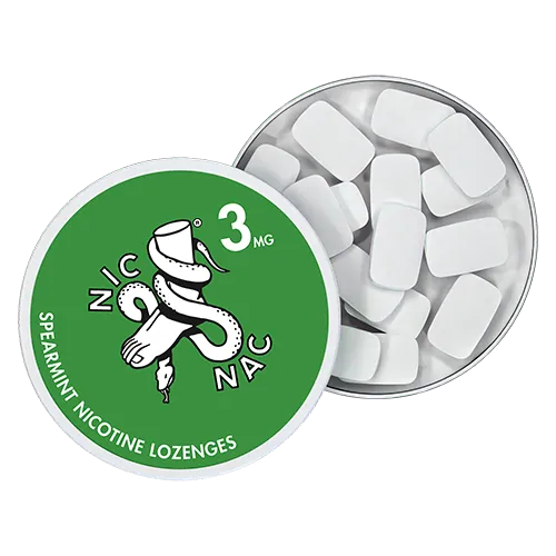 Spearmint 3MG open tin top view.webp